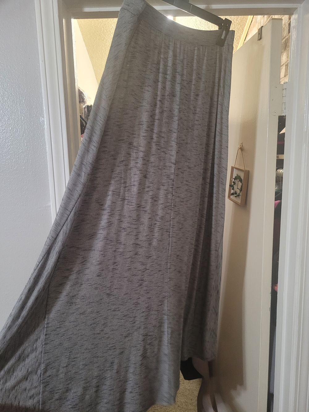 Joe B Heathered Gray Maxi Skirt